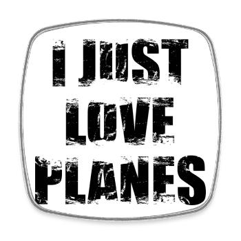 Airplane Enthusiast - Square fridge magnet - white - Front