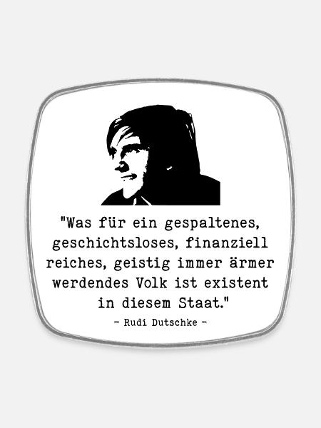 Dutschke Volk - Square fridge magnet - white