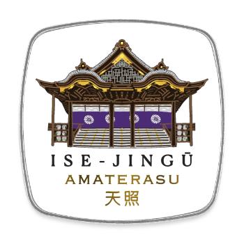 Ise-jingu Shrine, Sun Goddess Amaterasu, Japan - Square fridge magnet - white - Front