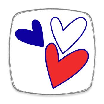 COUPLE. JUST MARRIED. EVJF. SAINT VALENTIN. MARIES - Magnet carré - blanc - Devant