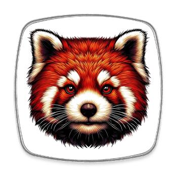 Kleiner Panda - Viereckiger Kühlschrankmagnet - Weiß - Vorne