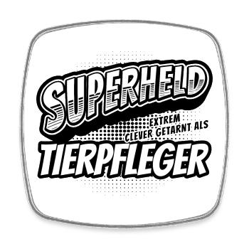 Superheld, clever getarnt als Tierpfleger - Viereckiger Kühlschrankmagnet - Weiß - Vorne