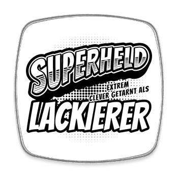 Superheld, clever getarnt als Lackierer - Viereckiger Kühlschrankmagnet - Weiß - Vorne