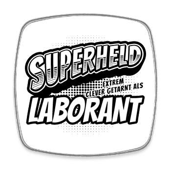 Superheld, clever getarnt als Laborant - Viereckiger Kühlschrankmagnet - Weiß - Vorne