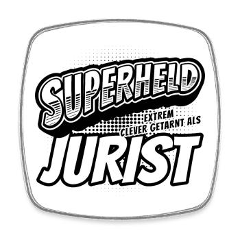 Superheld, clever getarnt als Jurist - Viereckiger Kühlschrankmagnet - Weiß - Vorne