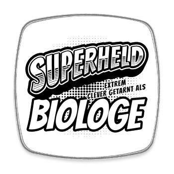 Superheld, clever getarnt als Biologe - Viereckiger Kühlschrankmagnet - Weiß - Vorne