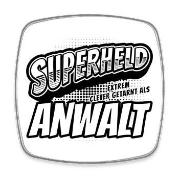 Superheld, clever getarnt als Anwalt - Viereckiger Kühlschrankmagnet - Weiß - Vorne