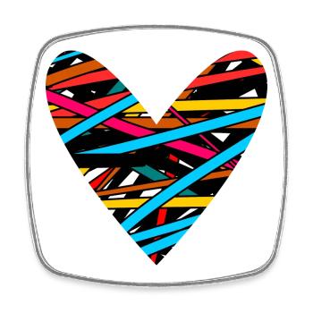VALENTINSTAG. Junggesellinnenabschied. ICH LIEBE DICH. ICH LIEBE DICH. LIEBE - Viereckiger Kühlschrankmagnet - Weiß - Vorne