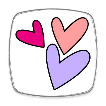 HERZ. PAAR. ICH HABE GERADE GEHEIRATET. Junggesellinnenabschied. VALENTINSTAG. - Viereckiger Kühlschrankmagnet - Weiß - Vorne