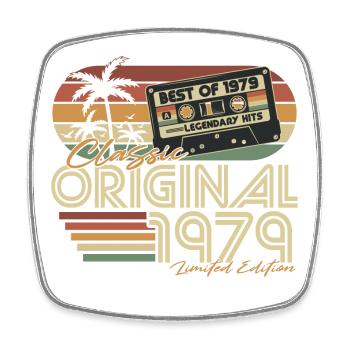 Original 1979 Vintage anniversaire Vintage rétro - Magnet carré - blanc - Devant
