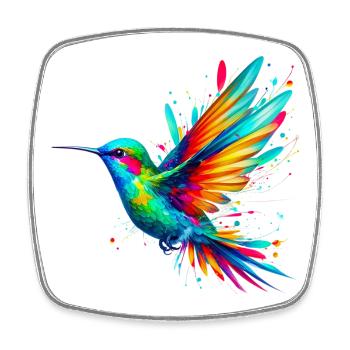 Hummingbird - Square fridge magnet - white - Front