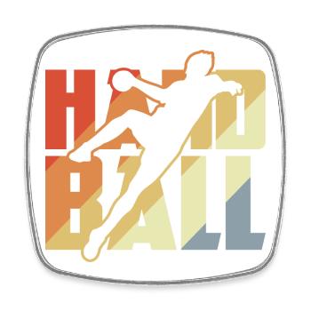 Vintage Handball - Magnet carré - blanc - Devant