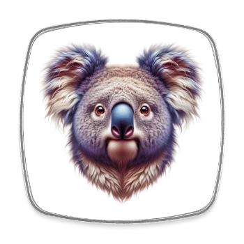 Koala - Square fridge magnet - white - Front