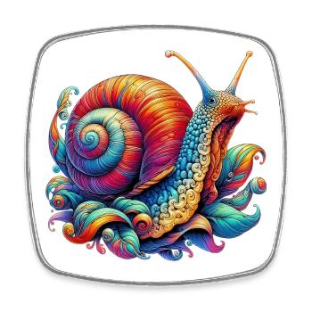 Snail - Square fridge magnet - white - Front