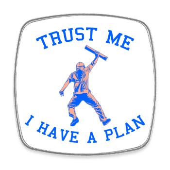 Architecture Joke - Square fridge magnet - white - Front