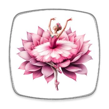 Balletttänzerin mit Tutu - Viereckiger Kühlschrankmagnet - Weiß - Vorne