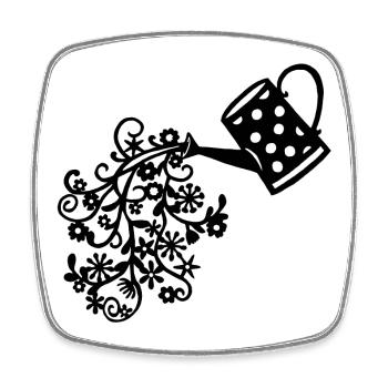 The Return of Spring (Black) - Square fridge magnet - white - Front