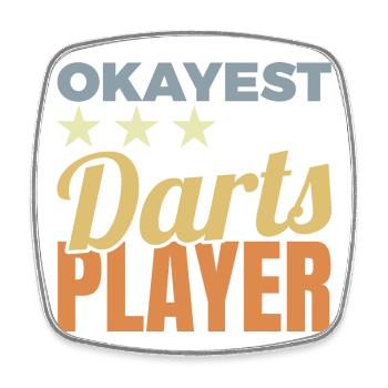 Okayest Darts Player - Viereckiger Kühlschrankmagnet - Weiß - Vorne