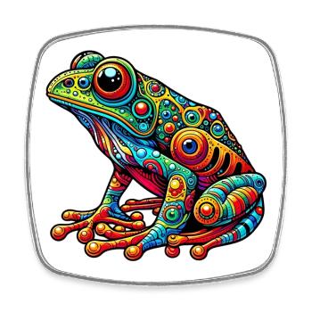 Grenouille - Magnet carré - blanc - Devant