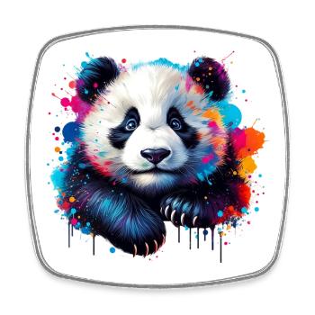 Panda - Magnet carré - blanc - Devant