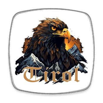 Tirol T-Shirt für Tiroler &Tirolerinnen Adler - Viereckiger Kühlschrankmagnet - Weiß - Vorne