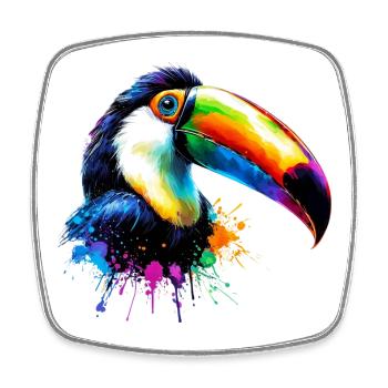 Toucan - Square fridge magnet - white - Front