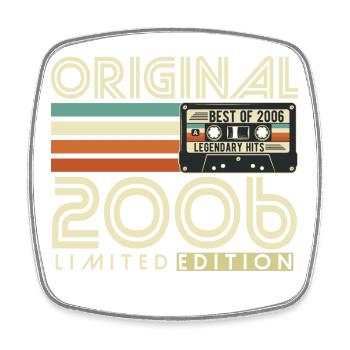 2006 Jahrgang Geburtstag Vintage Retro Geschenk - Viereckiger Kühlschrankmagnet - Weiß - Vorne