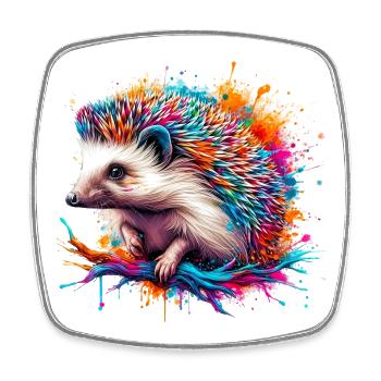 Igel - Viereckiger Kühlschrankmagnet - Weiß - Vorne