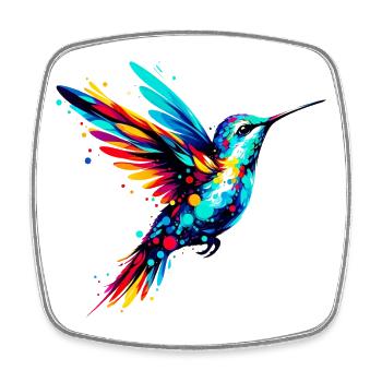 Hummingbird - Square fridge magnet - white - Front