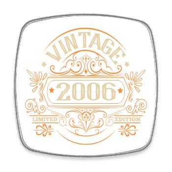Geburtstag Vintage 2006 Limited Edition - Viereckiger Kühlschrankmagnet - Weiß - Vorne