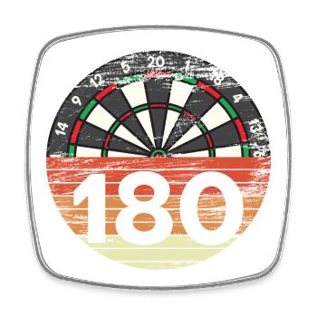 Vintage Dartboard - Square fridge magnet - white - Front
