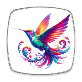 Hummingbird - Square fridge magnet - white - Front