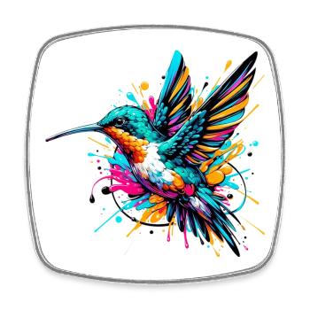 Hummingbird - Square fridge magnet - white - Front
