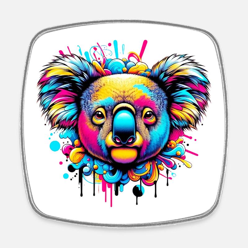 Koala - Viereckiger Kühlschrankmagnet - Weiß