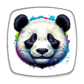 Panda - Square fridge magnet - white - Front