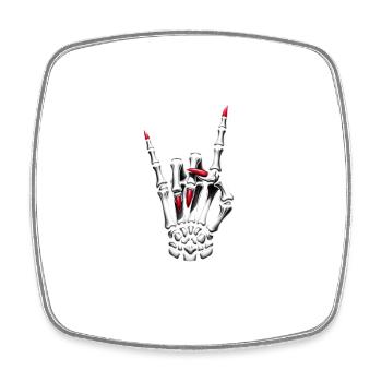 Devils Horns Metal Don't Be A Lady Festival Saying - Square fridge magnet - white - Front