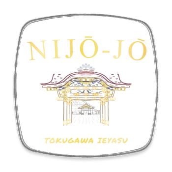 Château de Nijo-jo, Kyoto, époque du shogun d’Edo, Japon - Magnet carré - blanc - Devant