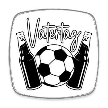 Vatertag Fußball - Viereckiger Kühlschrankmagnet - Weiß - Vorne