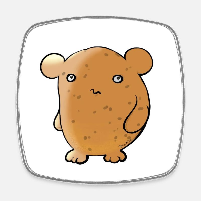 Patatours - Square fridge magnet - white
