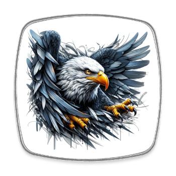Eagle - Square fridge magnet - white - Front