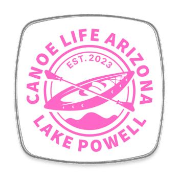 Canoe Life Arizona Design - Viereckiger Kühlschrankmagnet - Weiß - Vorne