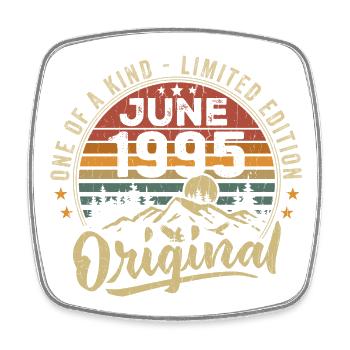 Juin 1995 Vintage Cadeau D’anniversaire 1995 Juin - Magnet carré - blanc - Devant