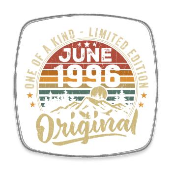 Juin 1996 Vintage Cadeau D’anniversaire 1996 Juin - Magnet carré - blanc - Devant