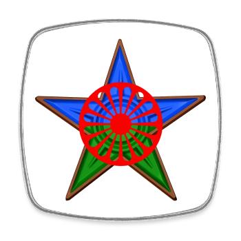115552801 300710733 Romani Kinder 1 - Viereckiger Kühlschrankmagnet - Weiß - Vorne