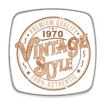 Vintage 1970 Cadeau D'anniversaire 1970 Rétro 1970 - Magnet carré - blanc - Devant