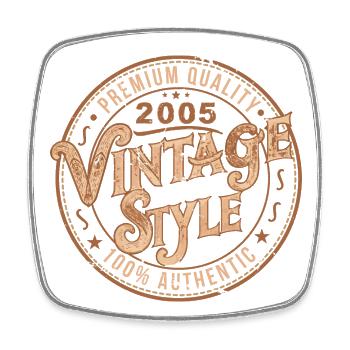 Vintage 2005 Cadeau D'anniversaire 2005 Rétro 2005 - Magnet carré - blanc - Devant