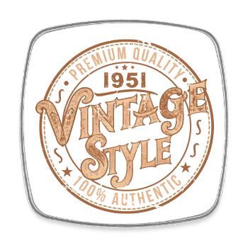 Vintage 1951 Cadeau D'anniversaire 1951 Rétro 1951 - Magnet carré - blanc - Devant