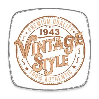 Vintage 1943 Cadeau D'anniversaire 1943 Rétro 1943 - Magnet carré - blanc - Devant