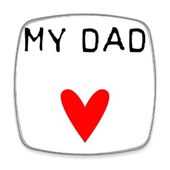 HAPPY FATHER'S DAY. DAD. FATHER'S DAY. FATHER - Square fridge magnet - white - Front