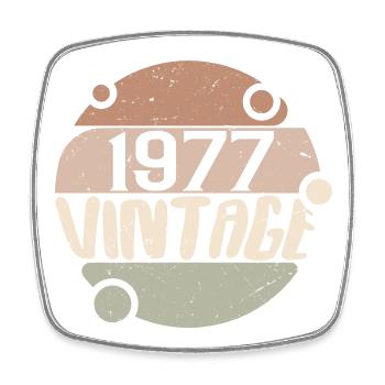 Vintage 1977 Retro Gifts 1977 Vintage 1977 - Square fridge magnet - white - Front